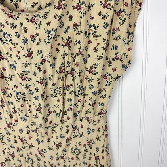 Floral Print Vintage Dress Midi Length - Picture 3 of 7
